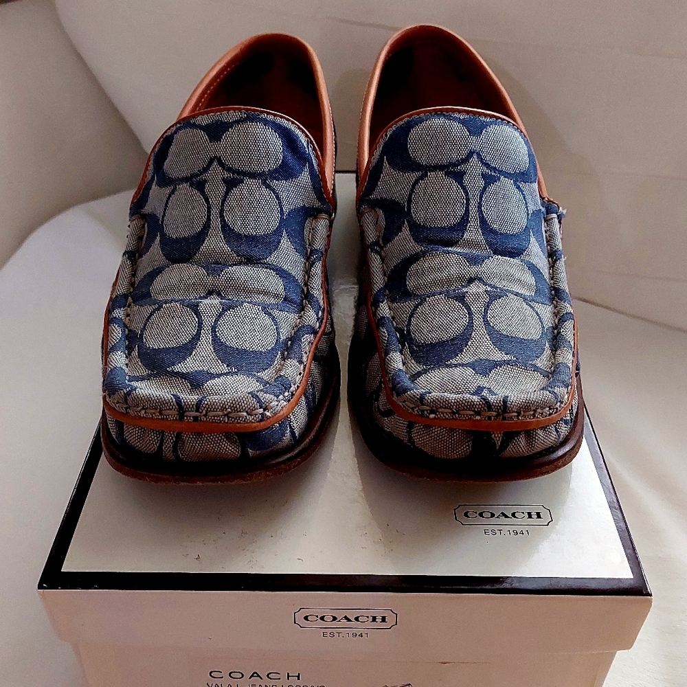 Coach Vala L Jeans Logo Denim/Nat Shoes